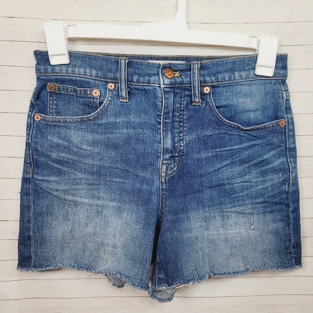 MADEWELL HIGH-RISE DENIM SHORTS, SZ 27